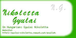 nikoletta gyulai business card